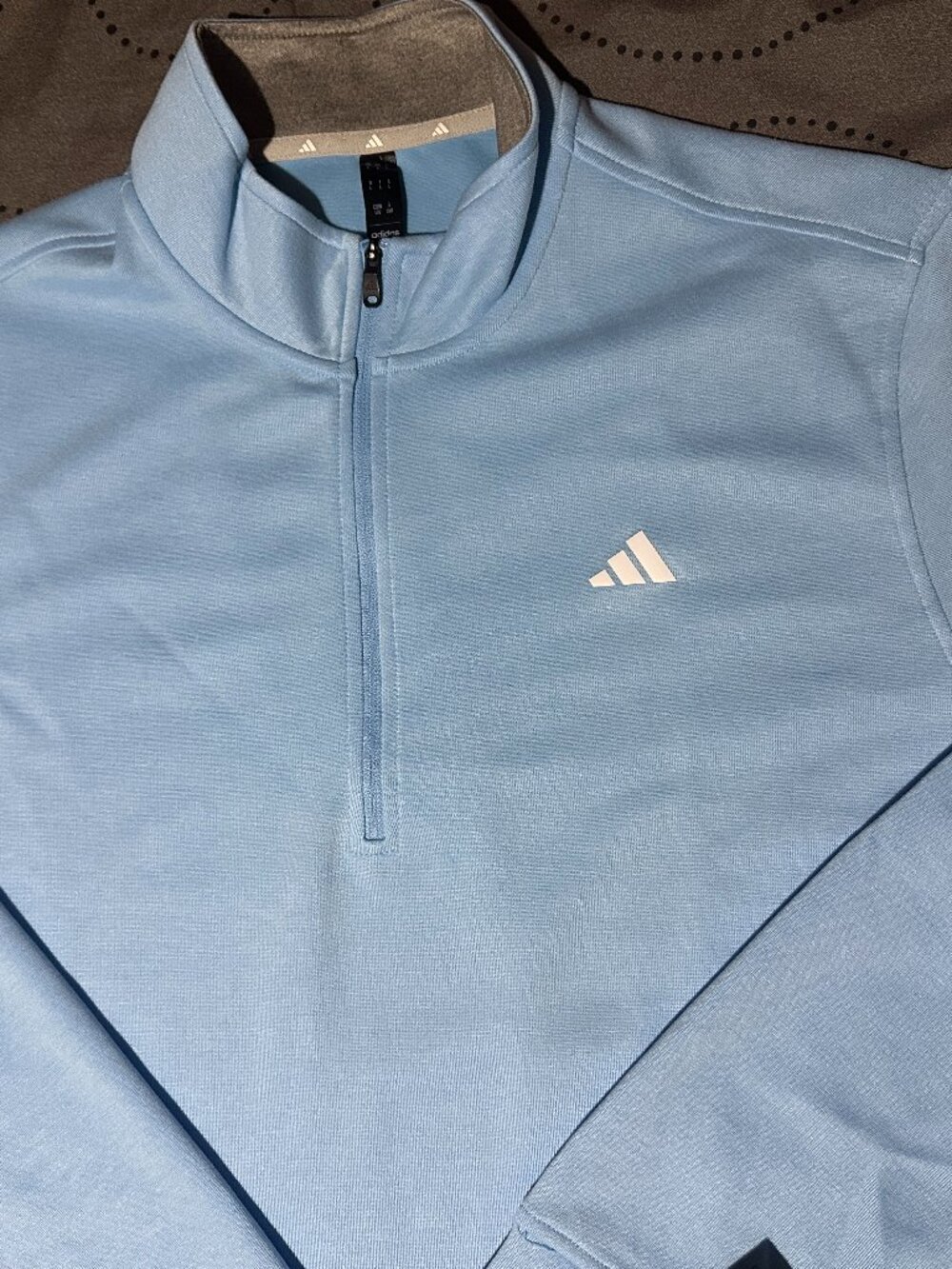 ADIDAS GOLF ELEVATED 1/4 ZIP. BURST BLUE PULLOVER SIZE 2XL XL O L MEN NWT $70.00